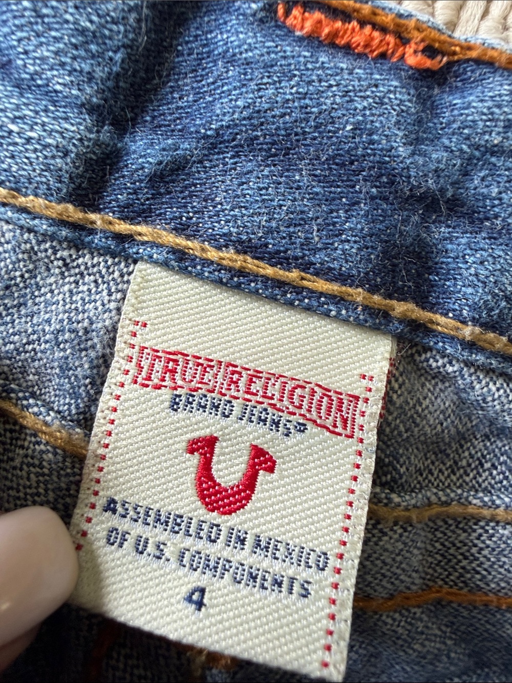 True Religion Boys' Billy Dark Blue Denim Jeans Distressed - Size 4 - Picture 6 of 11